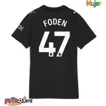 Camiseta Manchester City Phil Foden #47 Visitante Equipación para mujer 2025-26 manga corta